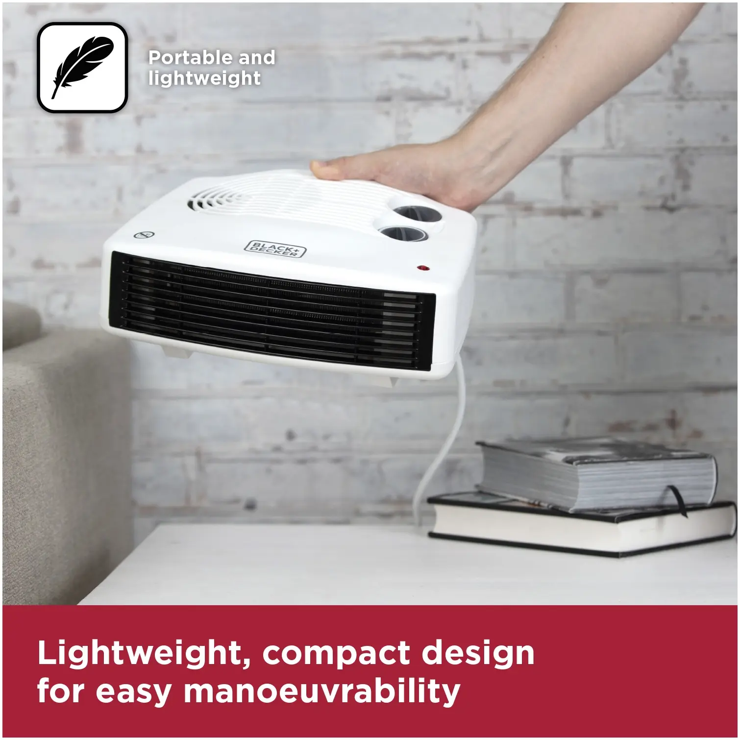 Black+Decker Flat Fan Heater 3kw
