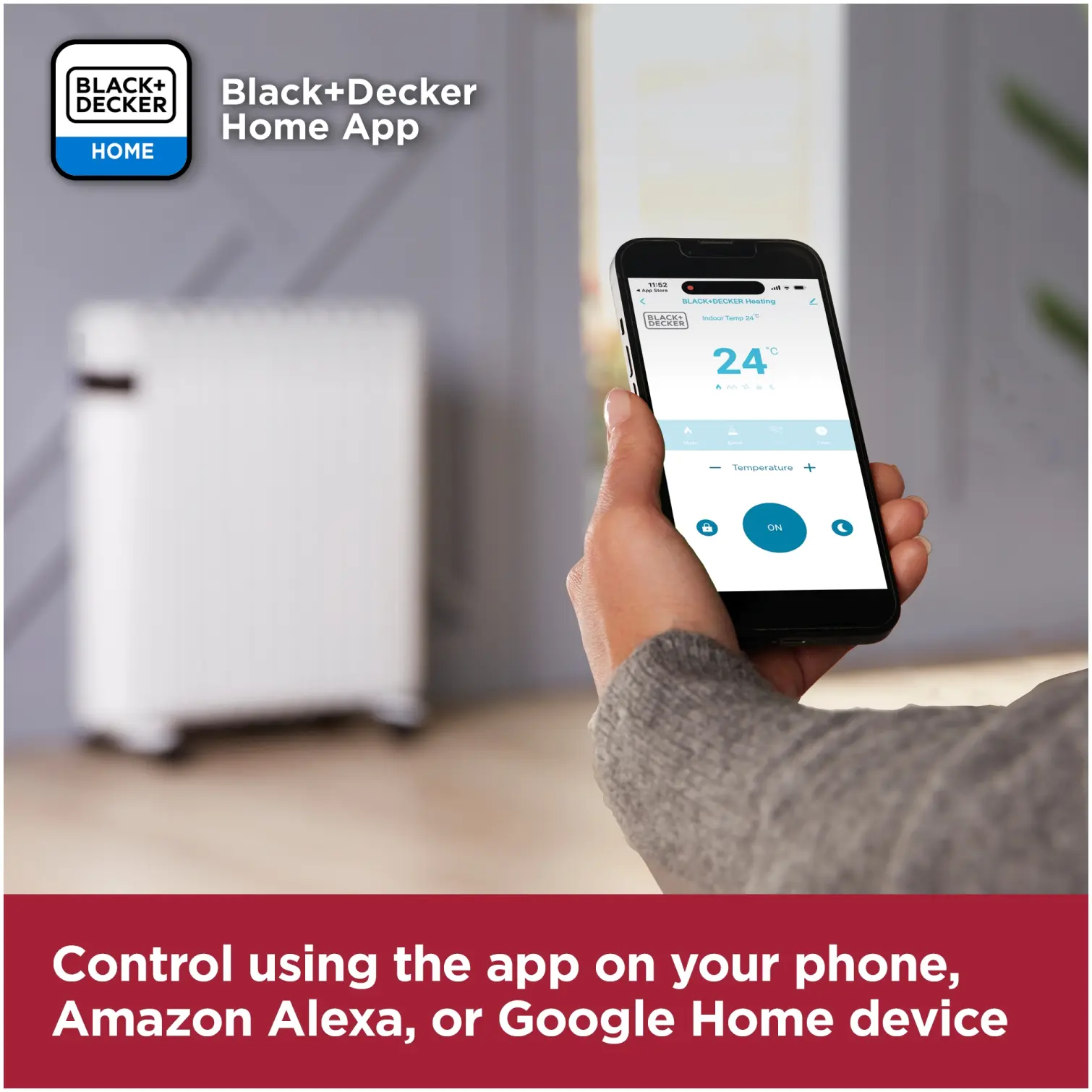 RKW2230_2 Black+Decker Smart Digital Oil Free Radiator 1.5kw