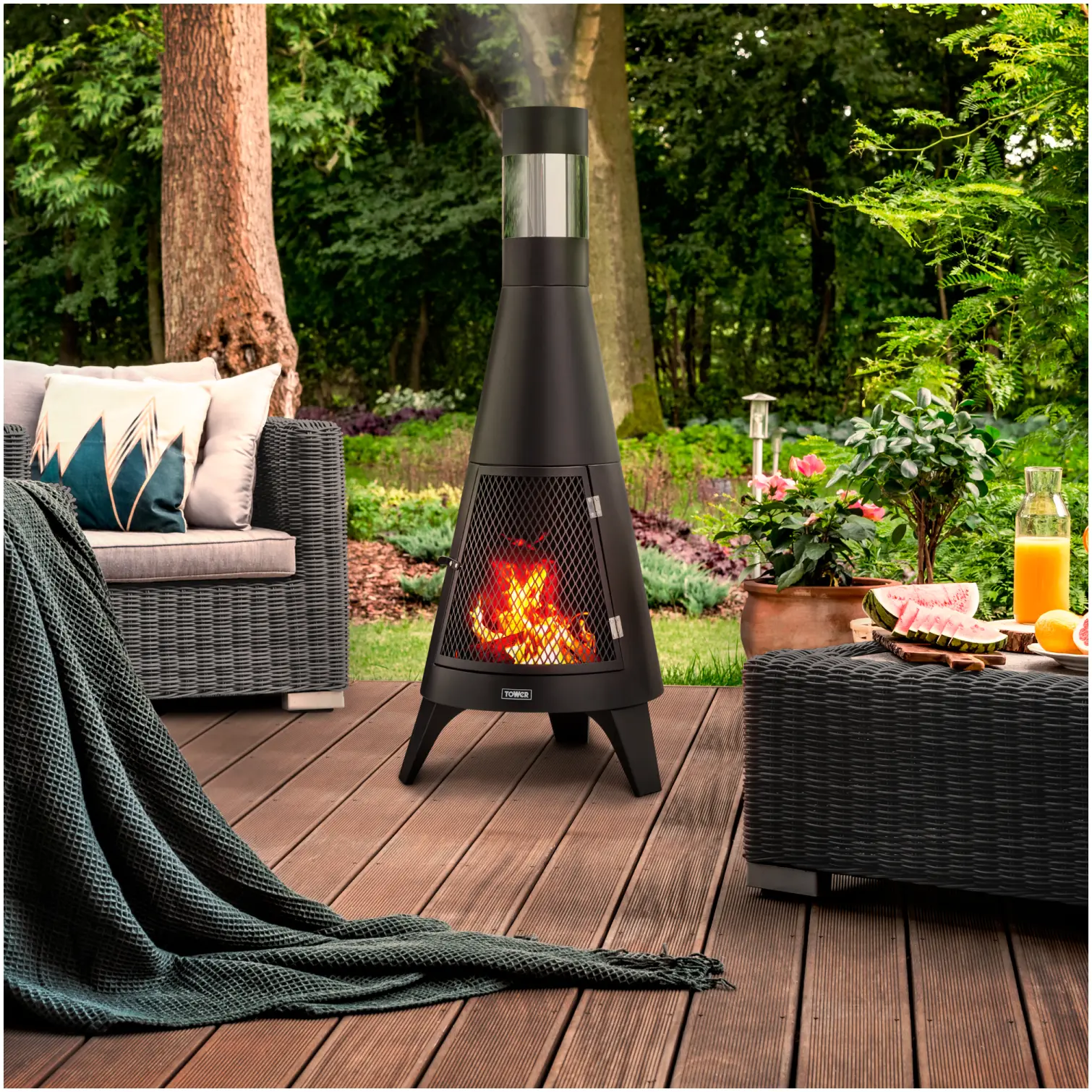 Tower Apollo Burner Chiminea 1.2m
