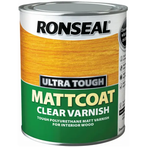 RNS0003 Ronseal Mattcoat Clear Varnish 250ml
