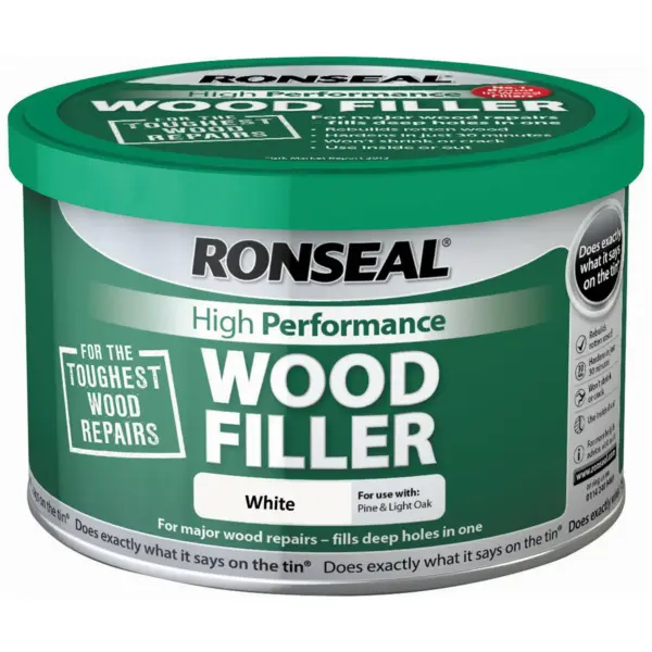 RNS0164 Ronseal High Performance Woodfiller White 275g
