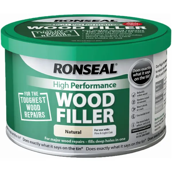 RNS0165 Ronseal High Performance Woodfiller Natural 275g