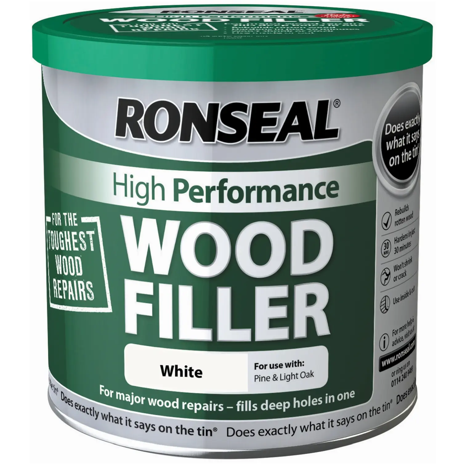 Ronseal High Performance Woodfiller White 550g