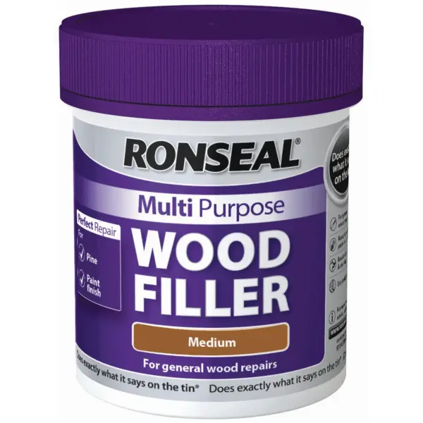 RNS0177 Ronseal Multi Purpose Woodfiller Medium 250g