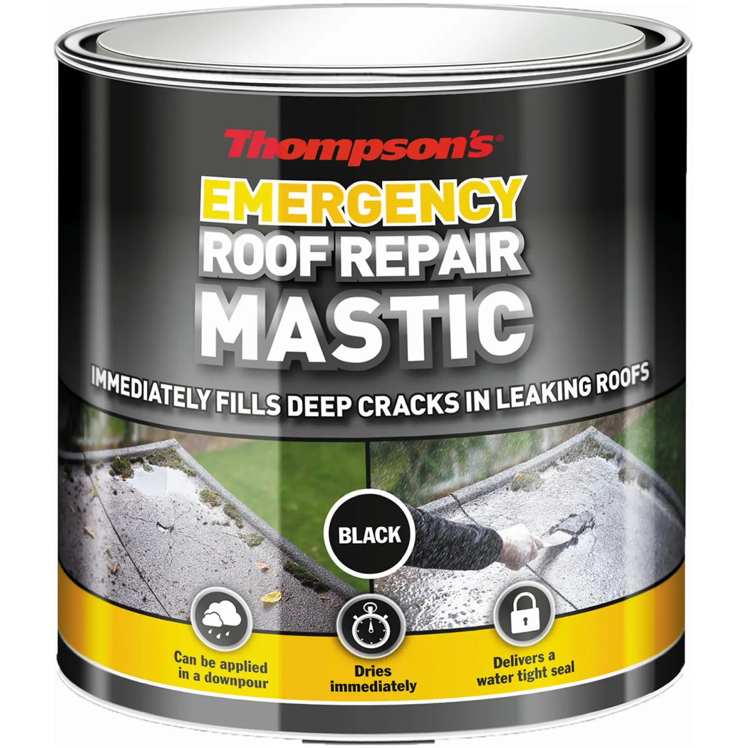 Thompson's Black Emergency Roof Mastic 750ml