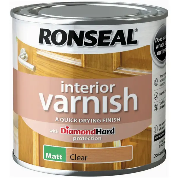 Ronseal Interior Varnish Clear Matt 250ml