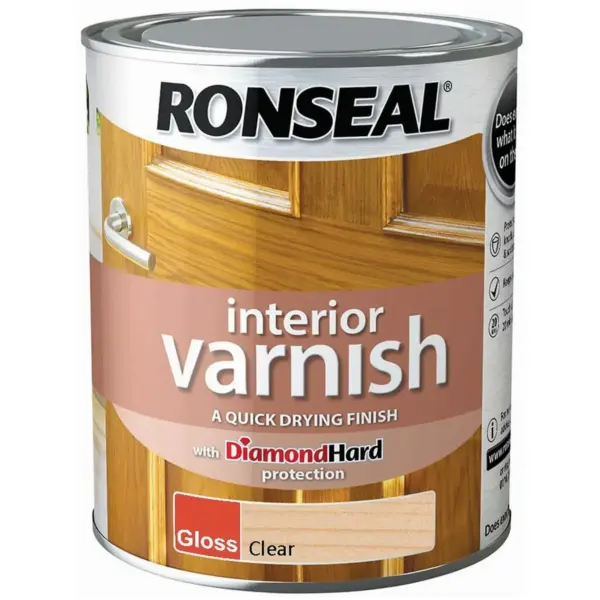 Ronseal Interior Varnish Clear Gloss 750ml