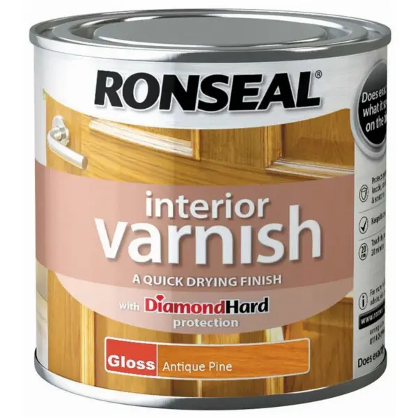 Ronseal Interior Varnish Antique Pine Gloss 250ml