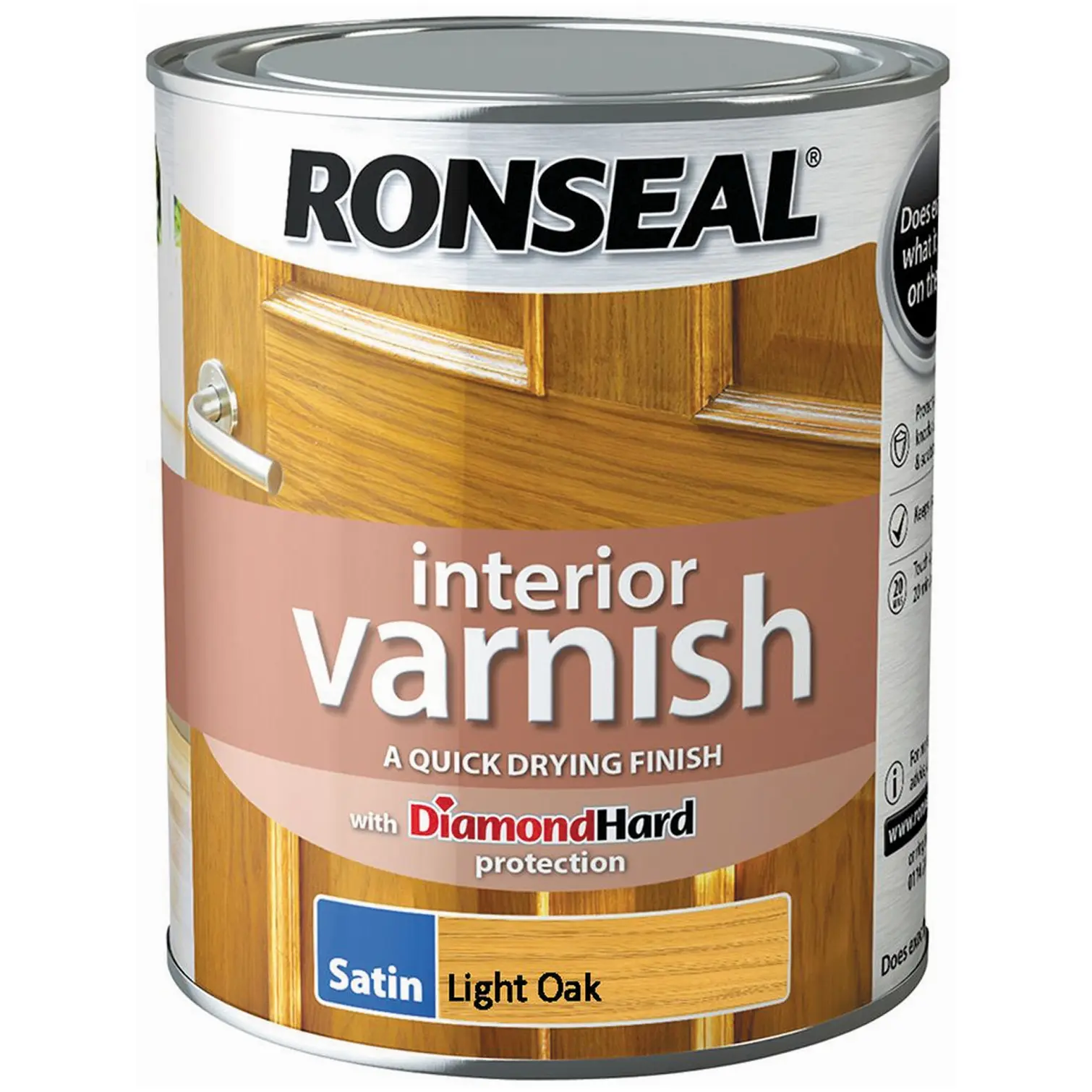 Ronseal Interior Varnish Light Oak Satin 750ml