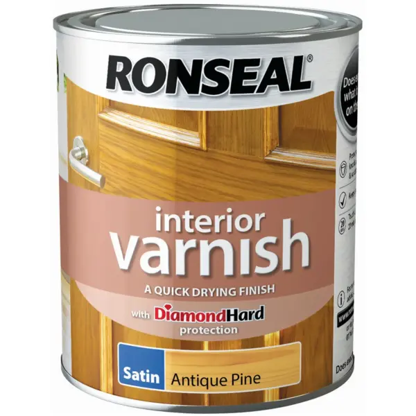 Ronseal Interior Varnish Antique Pine Satin 750ml