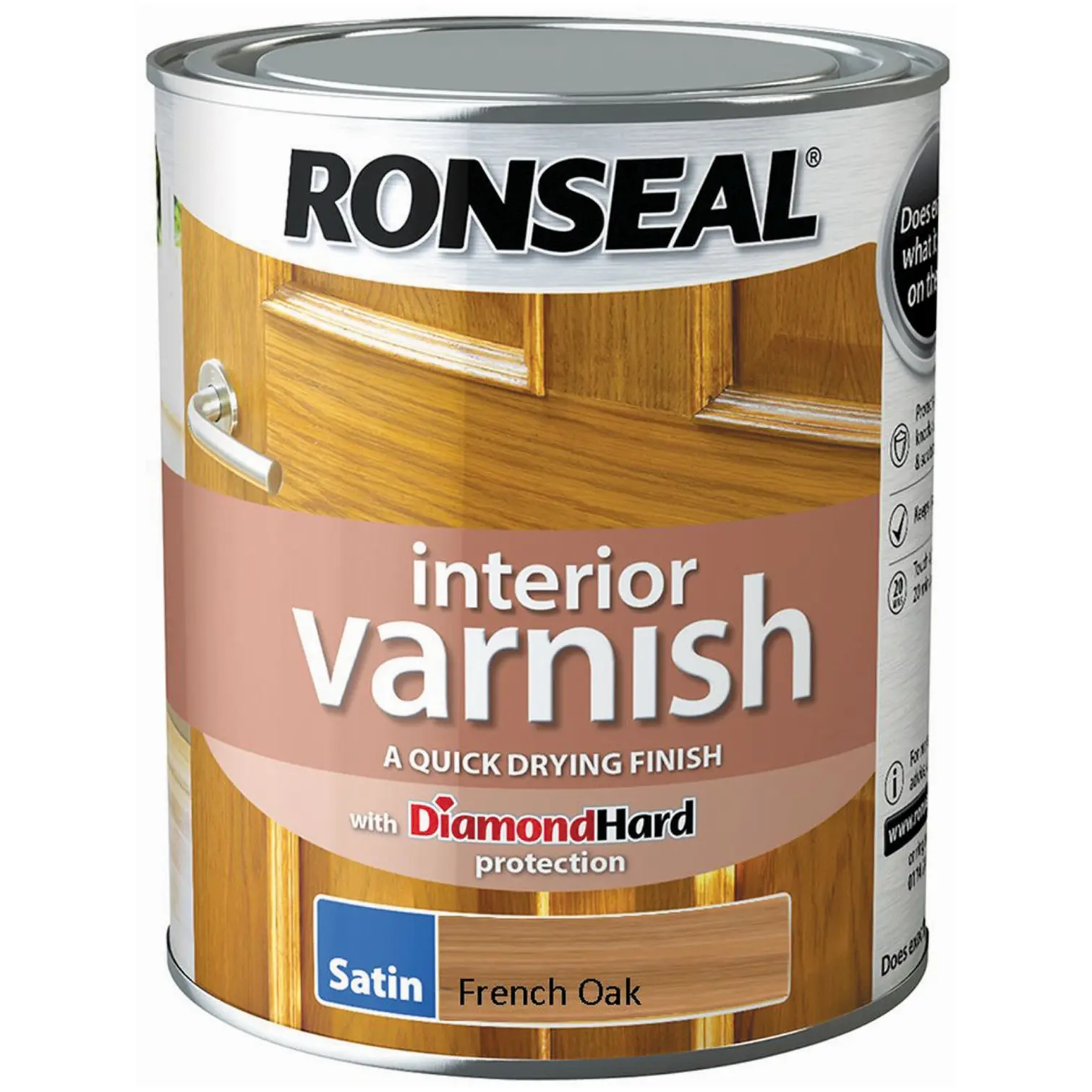Ronseal Interior Varnish French Oak Satin 750ml