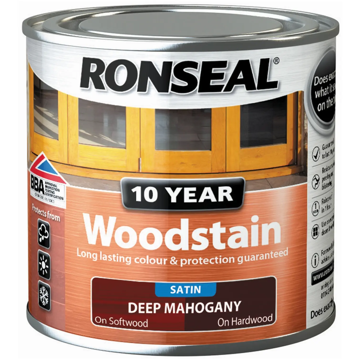 Ronseal 10 Year Woodstain Deep Mahogany 250ml