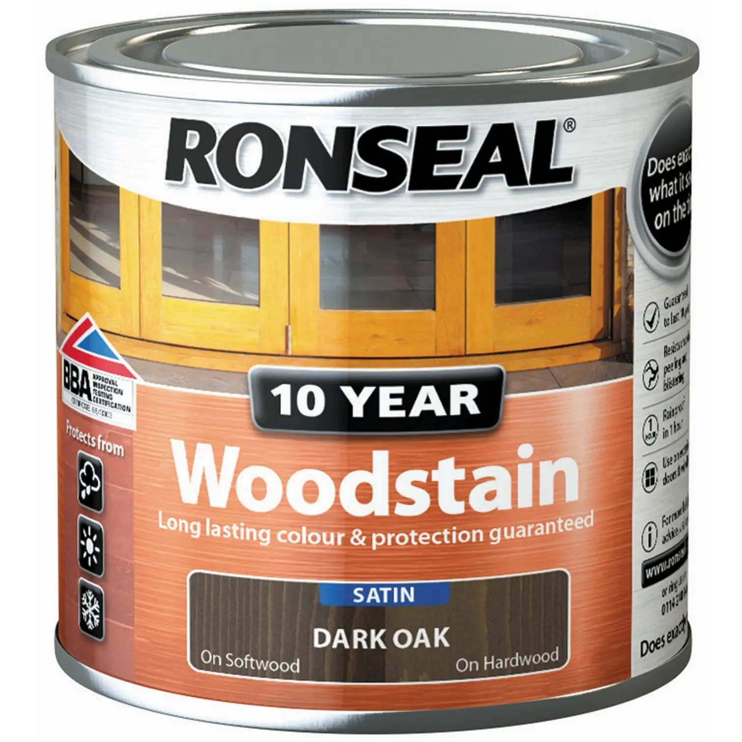 Ronseal 10 Year Woodstain Dark Oak 250ml