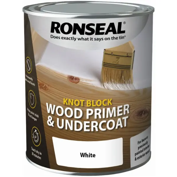 RNS0432 Ronseal White Knot Block 750ml