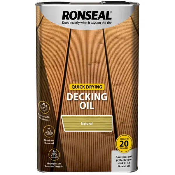 RNS0637 Ronseal Quick Drying Decking Oil 5Ltr