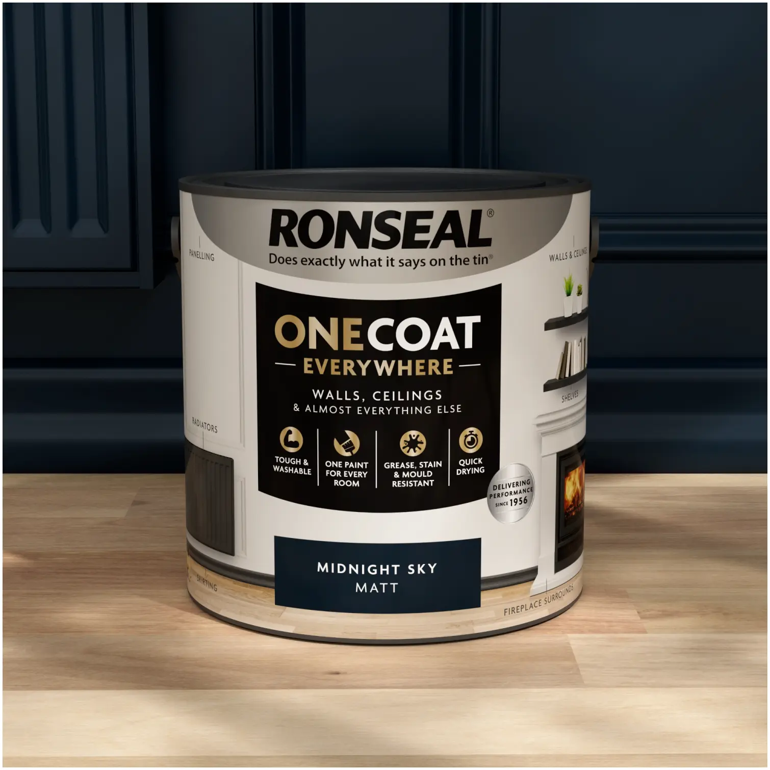 Ronseal Everywhere One Coat Matt Midnight Sky 2.5Ltr