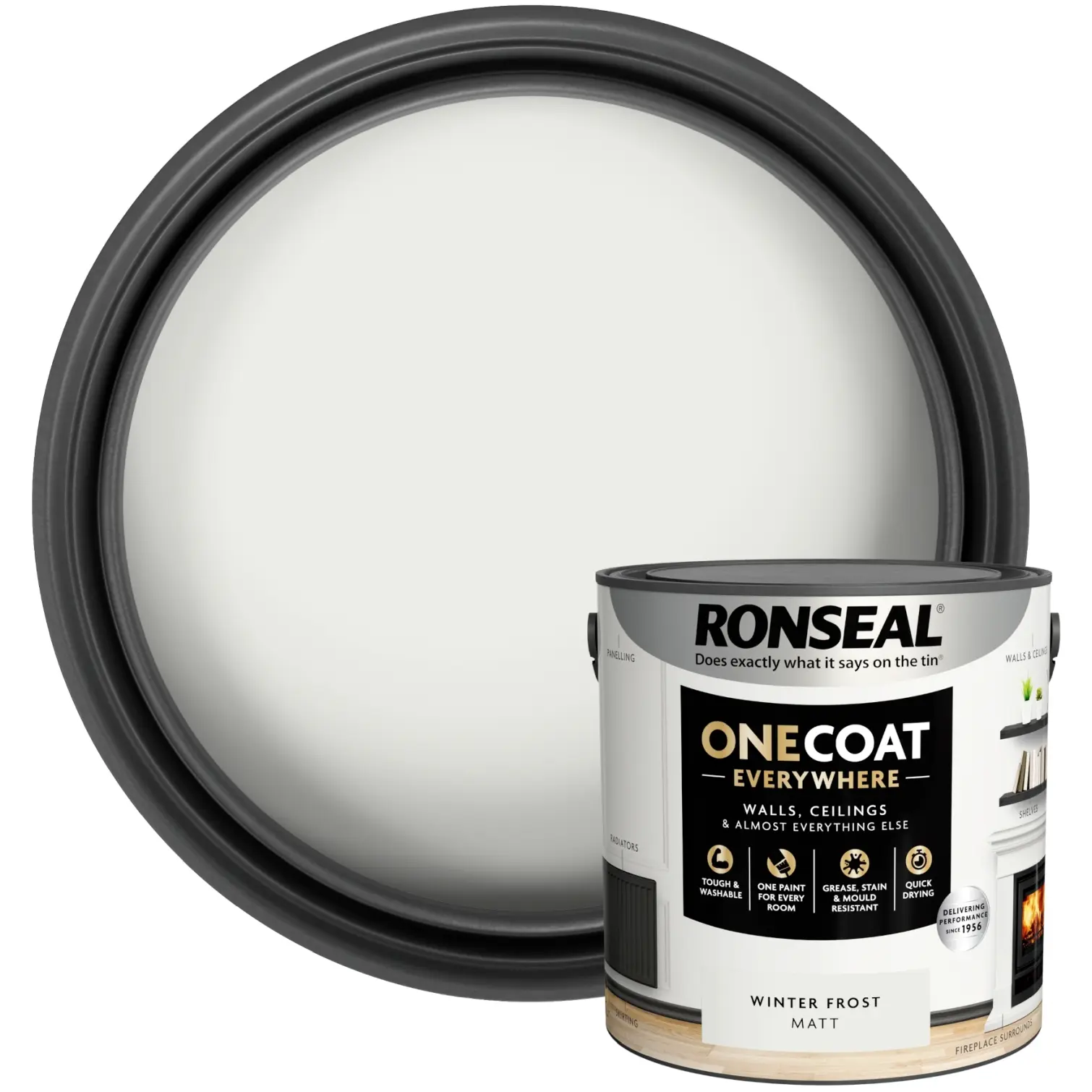 Ronseal Everywhere One Coat Matt Winter Frost 2.5Ltr