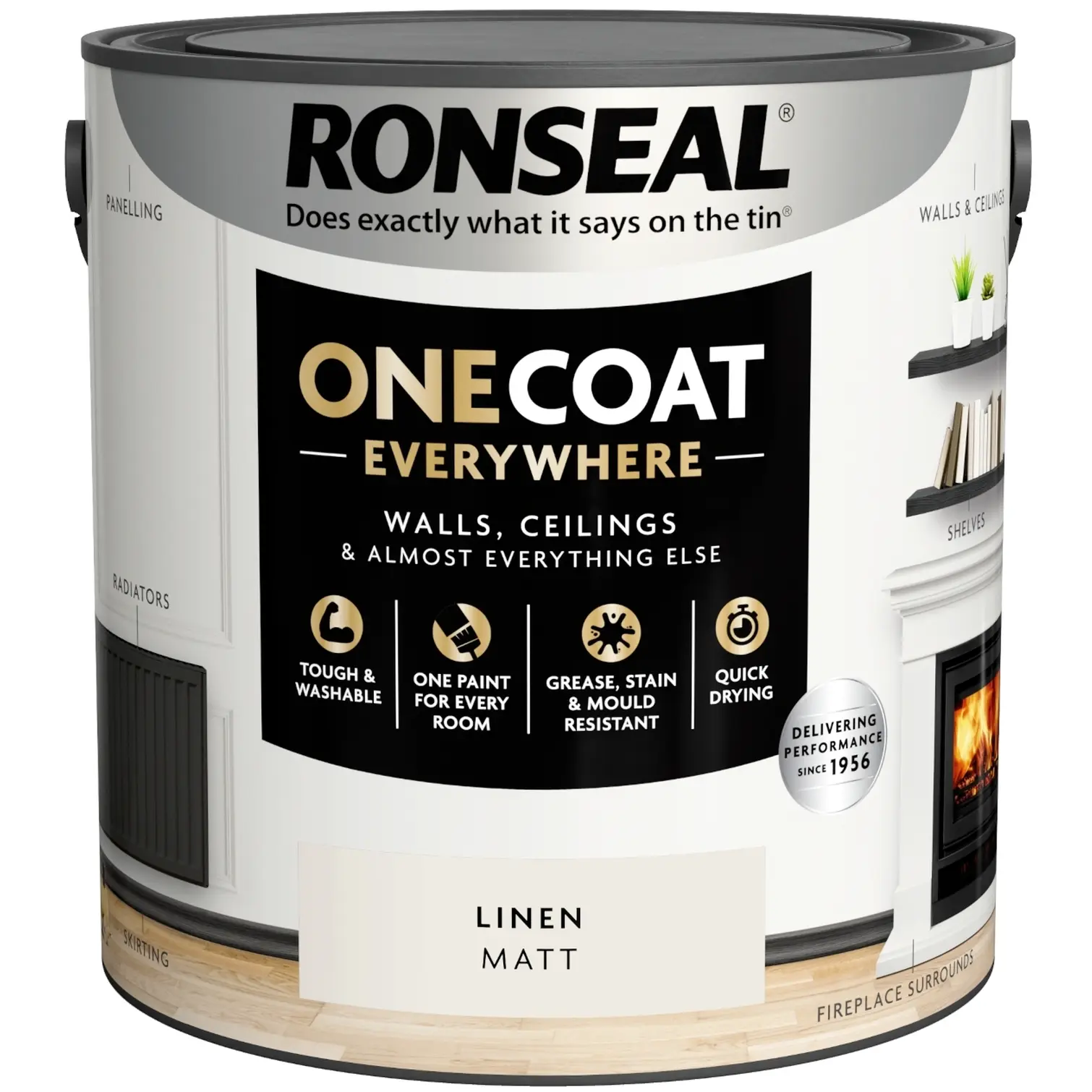 Ronseal Everywhere One Coat Matt Linen 2.5Ltr