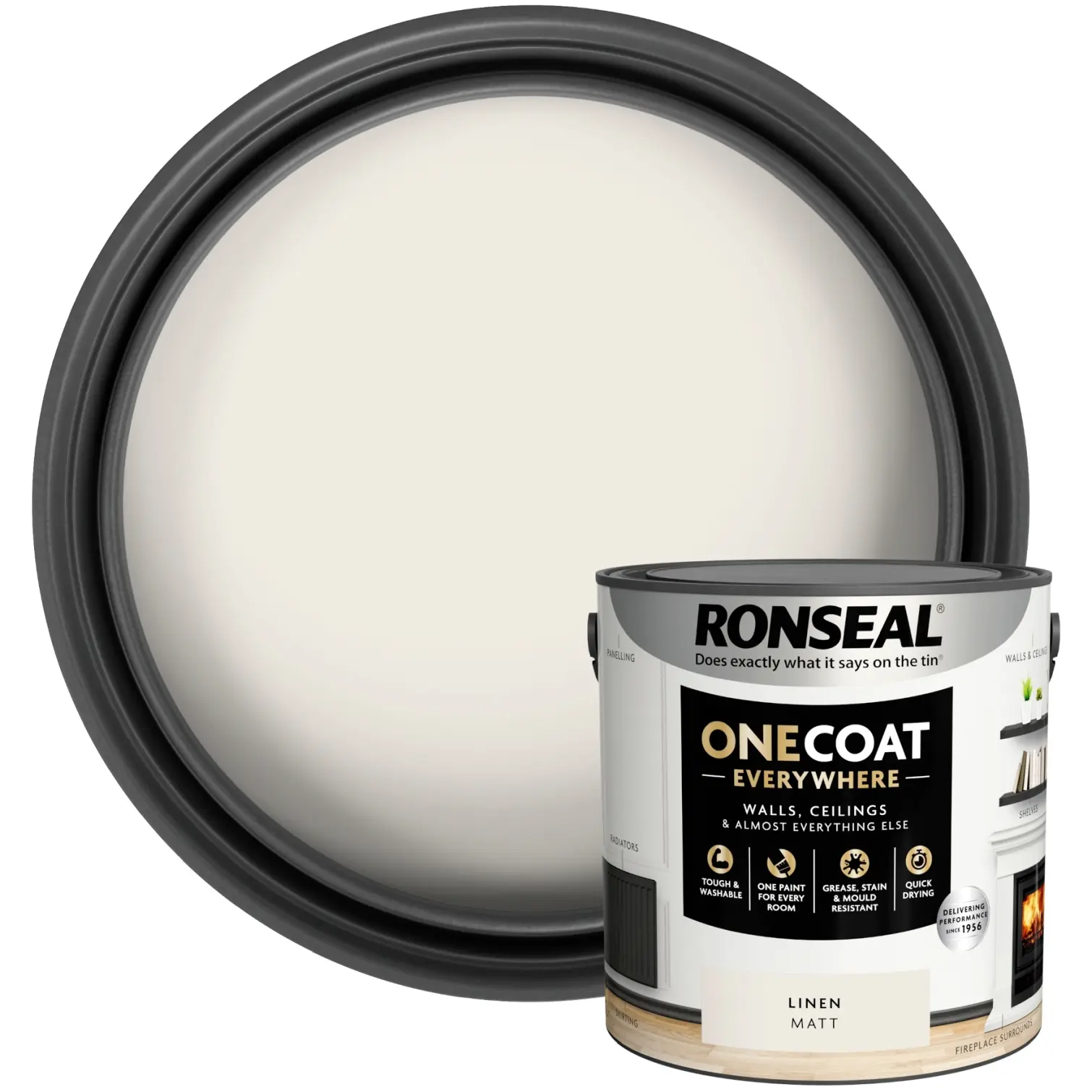 Ronseal Everywhere One Coat Matt Linen 2.5Ltr