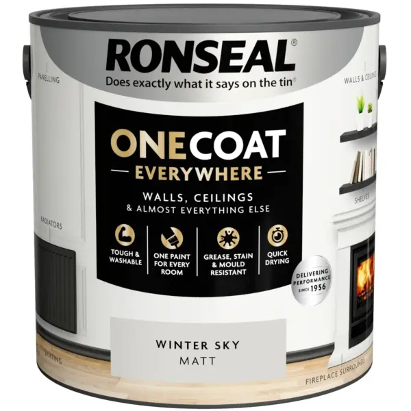 RNS1210 Ronseal Everywhere One Coat Matt Winter Sky 2.5Ltr