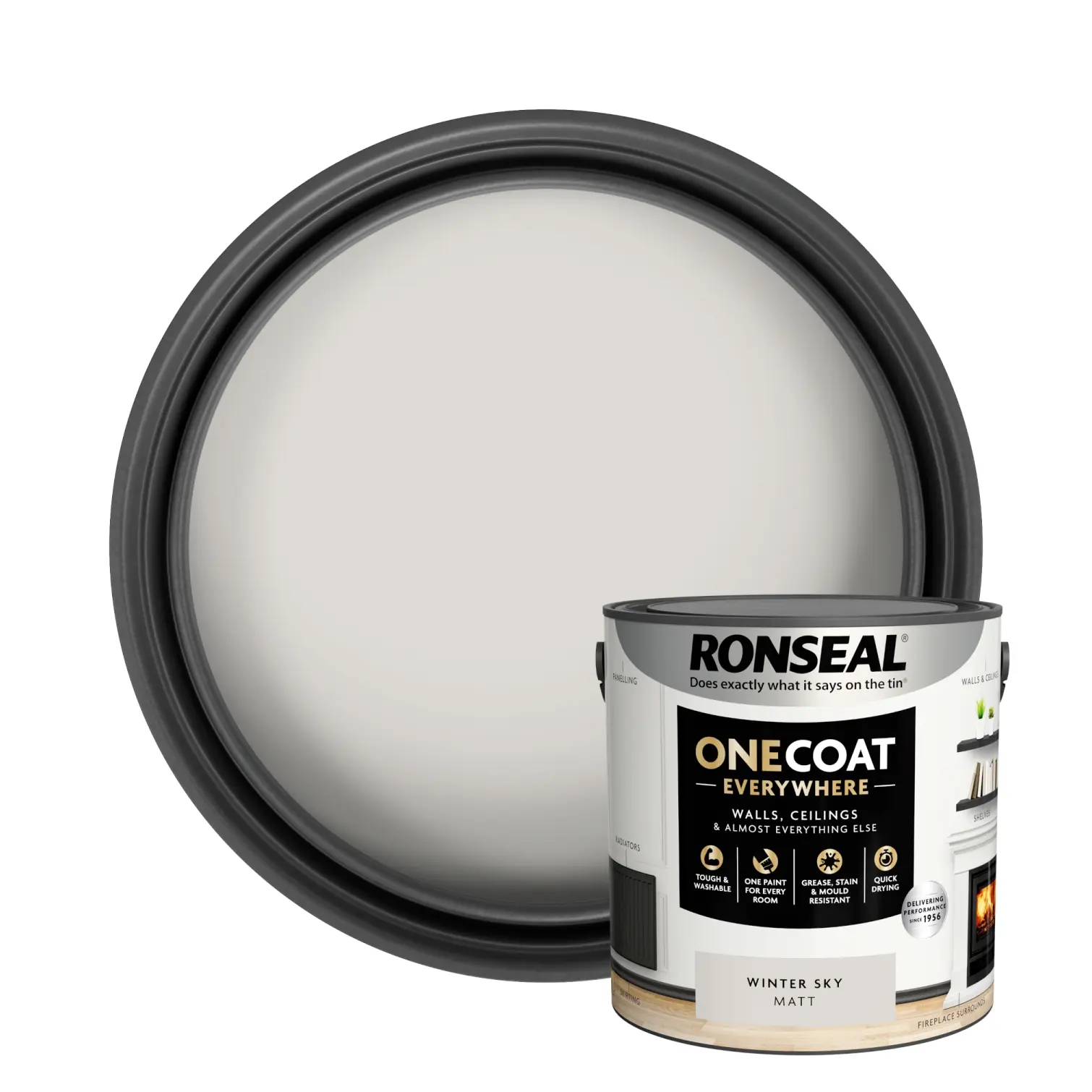 Ronseal Everywhere One Coat Matt Winter Sky 2.5Ltr