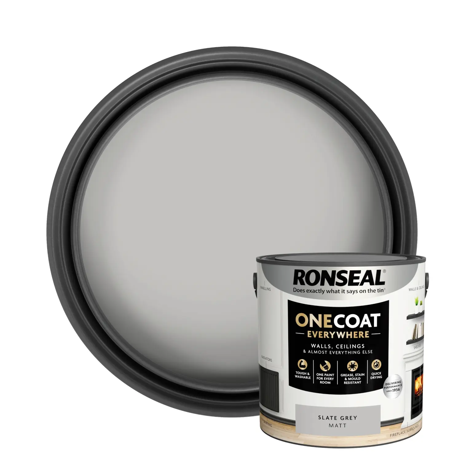 RNS1212_1 Ronseal Everywhere One Coat Matt Slate Grey 2.5Ltr