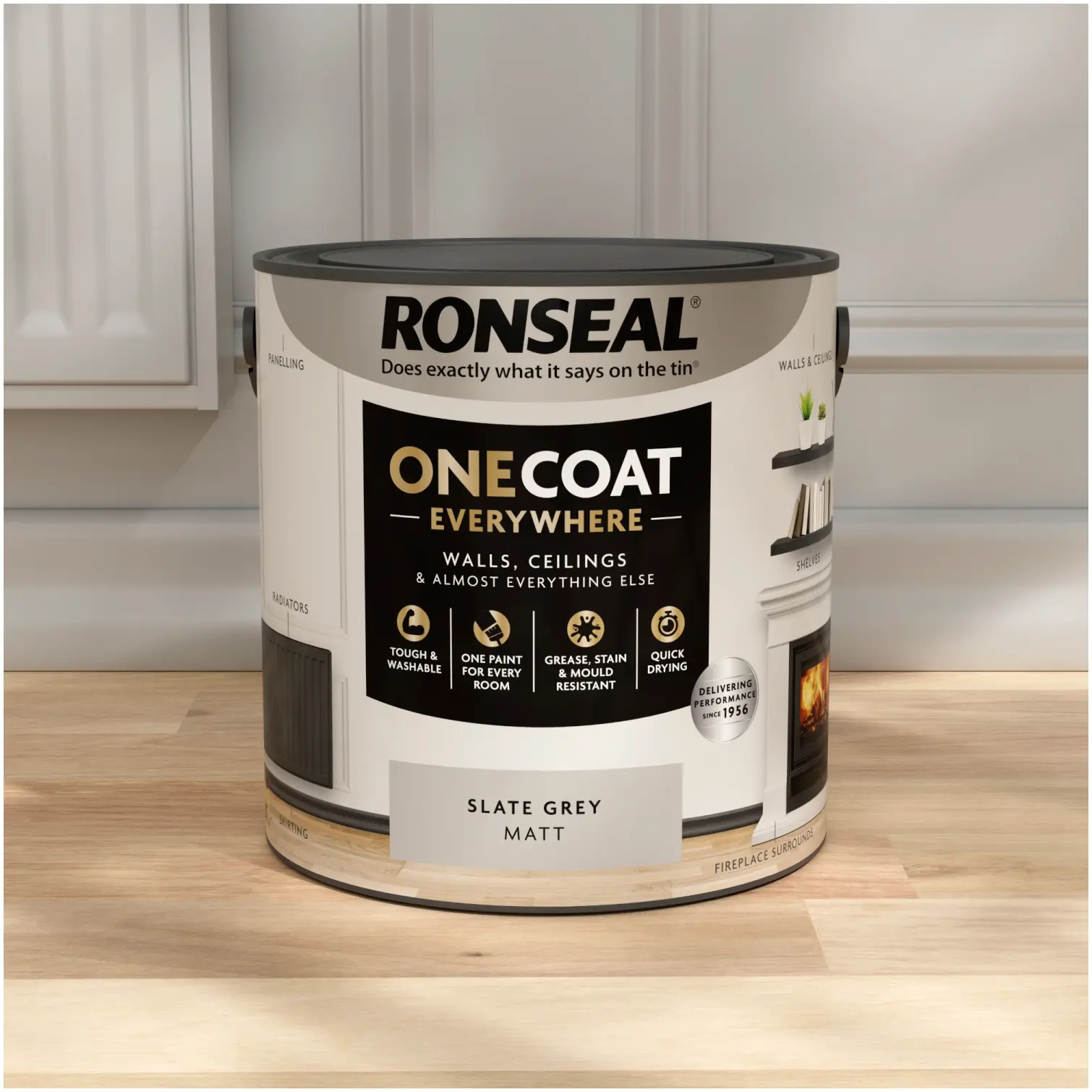 RNS1212_3 Ronseal Everywhere One Coat Matt Slate Grey 2.5Ltr