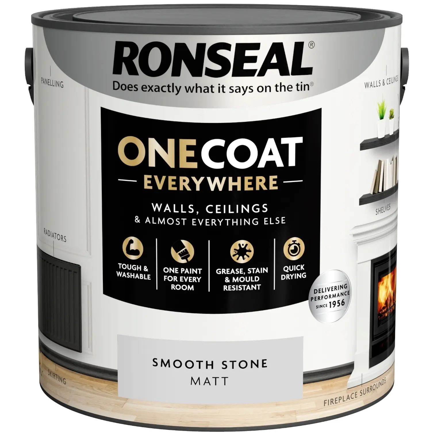 Ronseal Everywhere One Coat Matt Smooth Stone 2.5Ltr