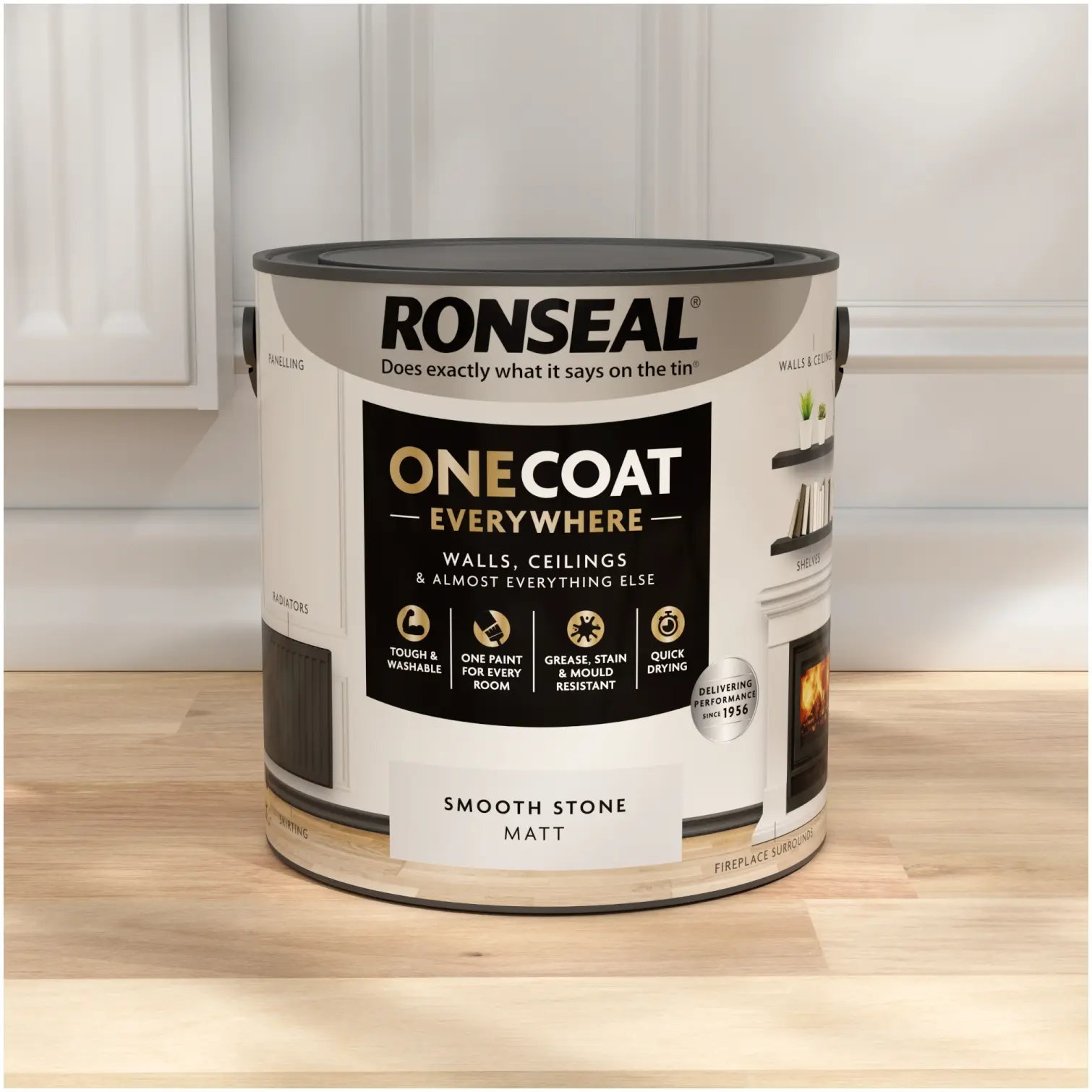 Ronseal Everywhere One Coat Matt Smooth Stone 2.5Ltr