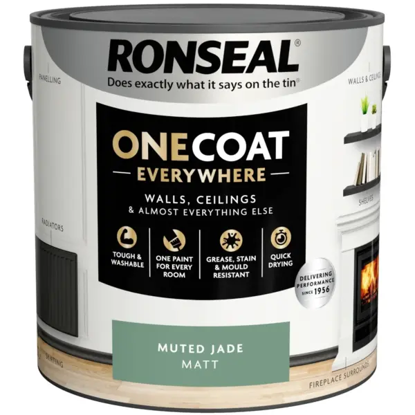 Ronseal Everywhere One Coat Matt Muted Jade 2.5Ltr