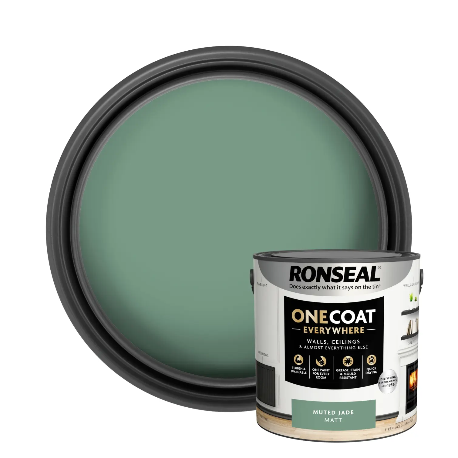 Ronseal Everywhere One Coat Matt Muted Jade 2.5Ltr