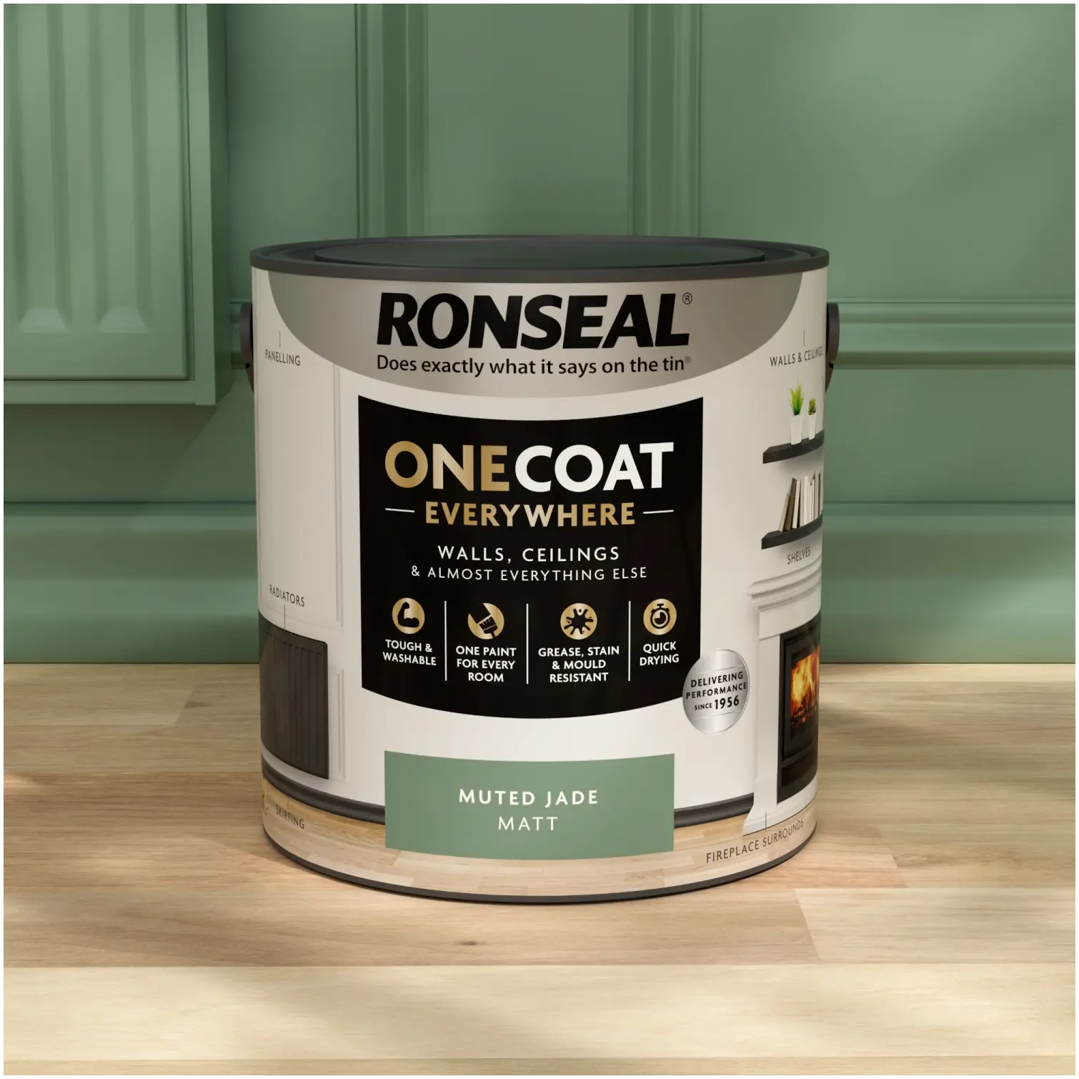Ronseal Everywhere One Coat Matt Muted Jade 2.5Ltr