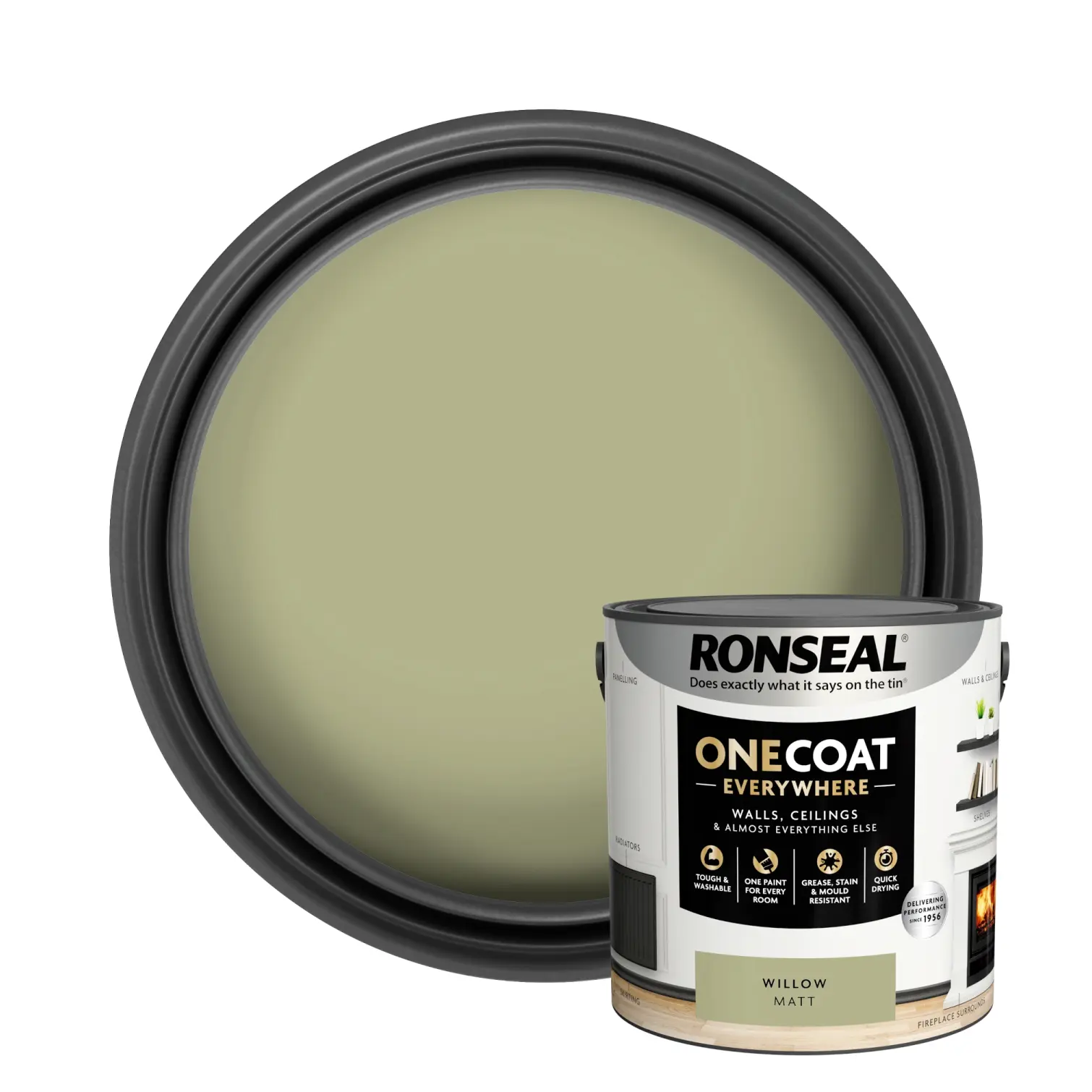 Ronseal Everywhere One Coat Matt Willow 2.5Ltr