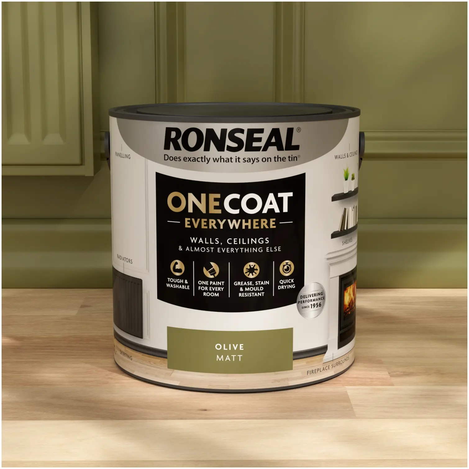 Ronseal Everywhere One Coat Matt Olive 2.5Ltr