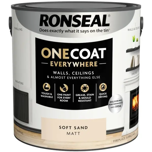 Ronseal Everywhere One Coat Matt Soft Sand 2.5Ltr