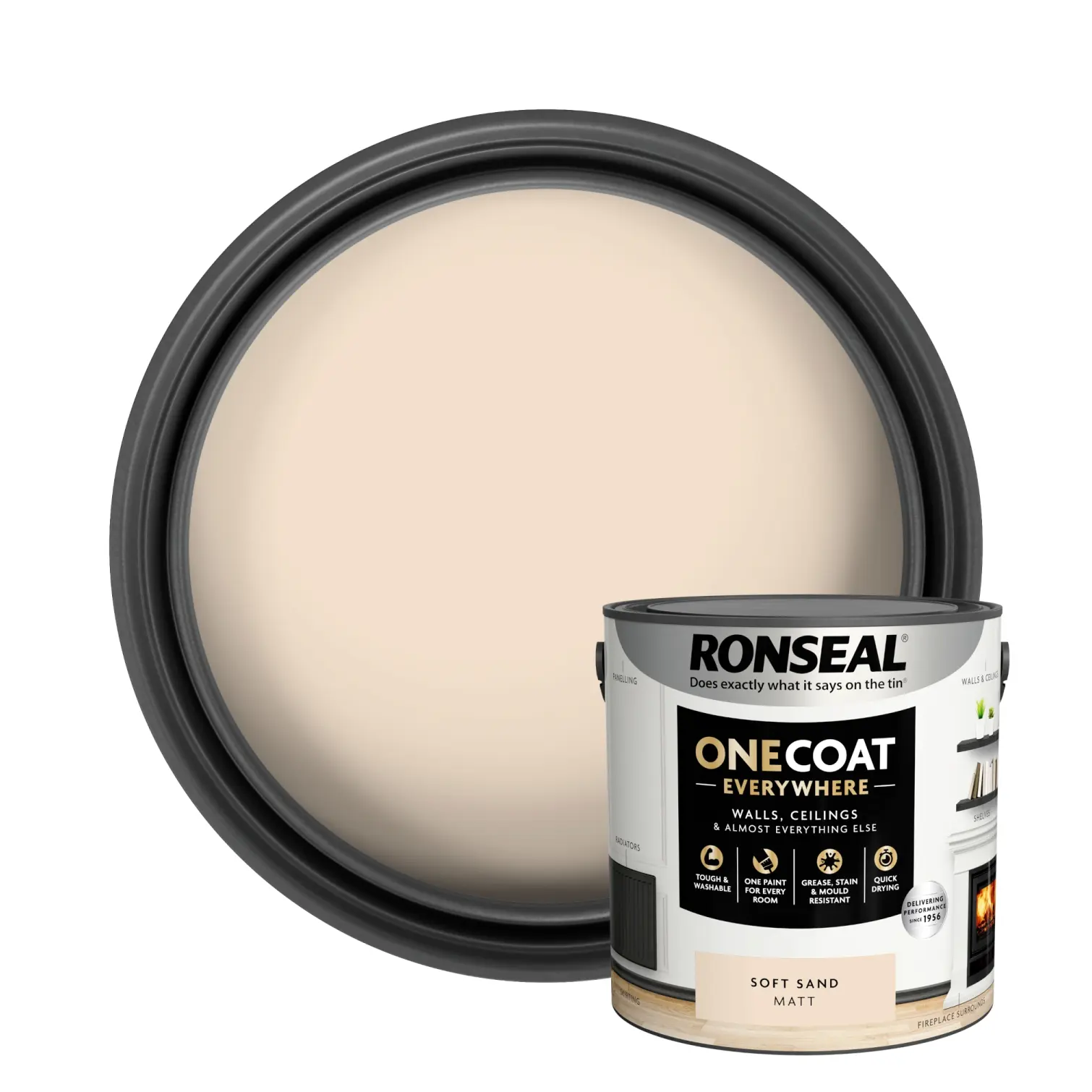 Ronseal Everywhere One Coat Matt Soft Sand 2.5Ltr