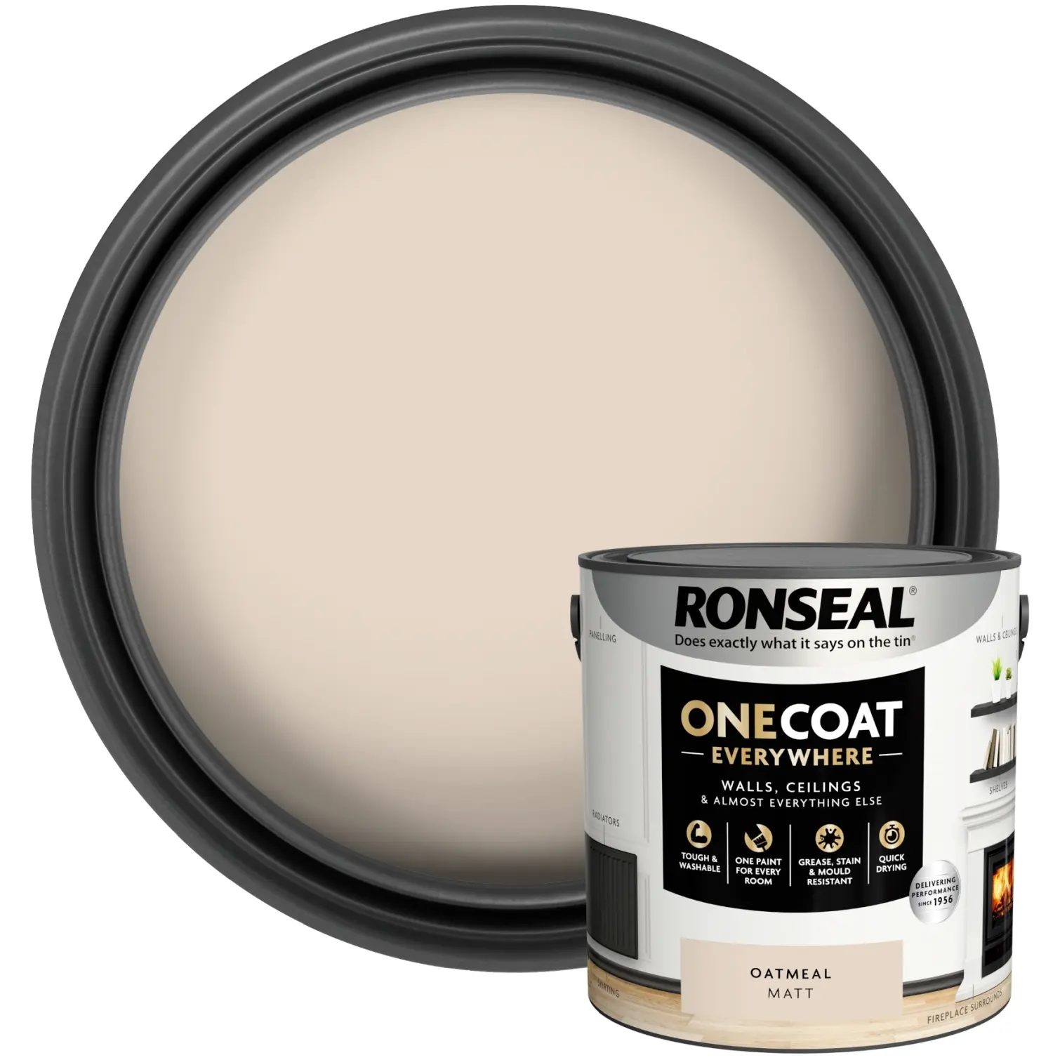 Ronseal Everywhere One Coat Matt Oatmeal 2.5Ltr