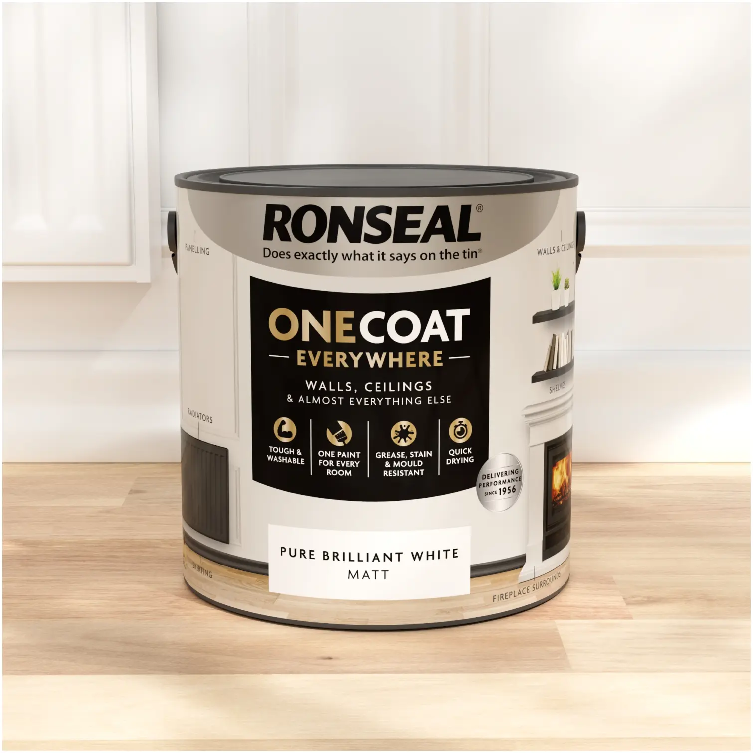 Ronseal Everywhere One Coat Matt White 2.5Ltr