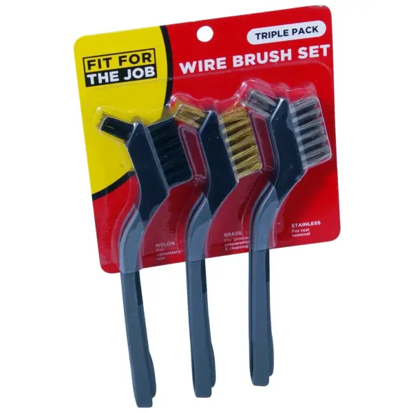 ROD0270 Fit ForTheJob 3pce Wire Brush Set