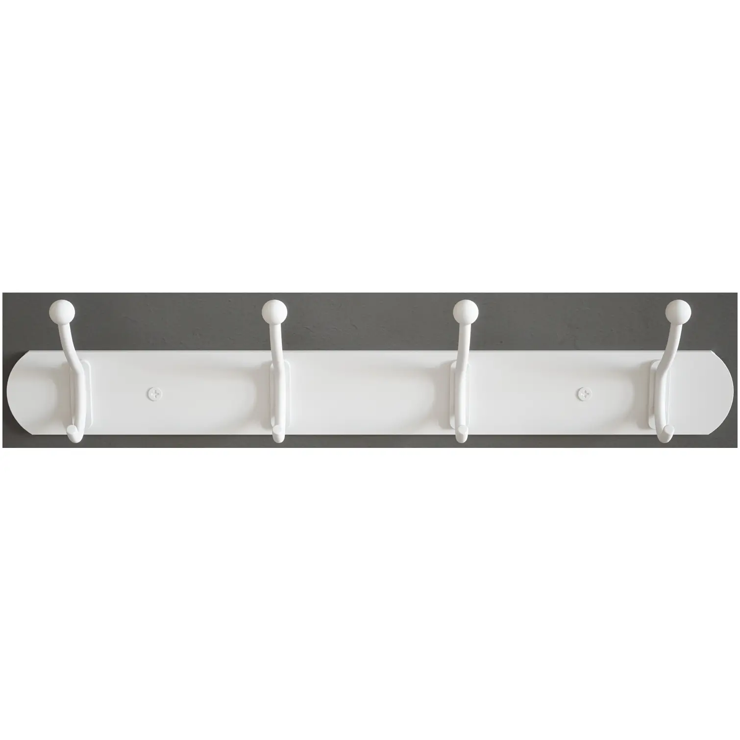 Rothley Hook Rail 4 Hook White