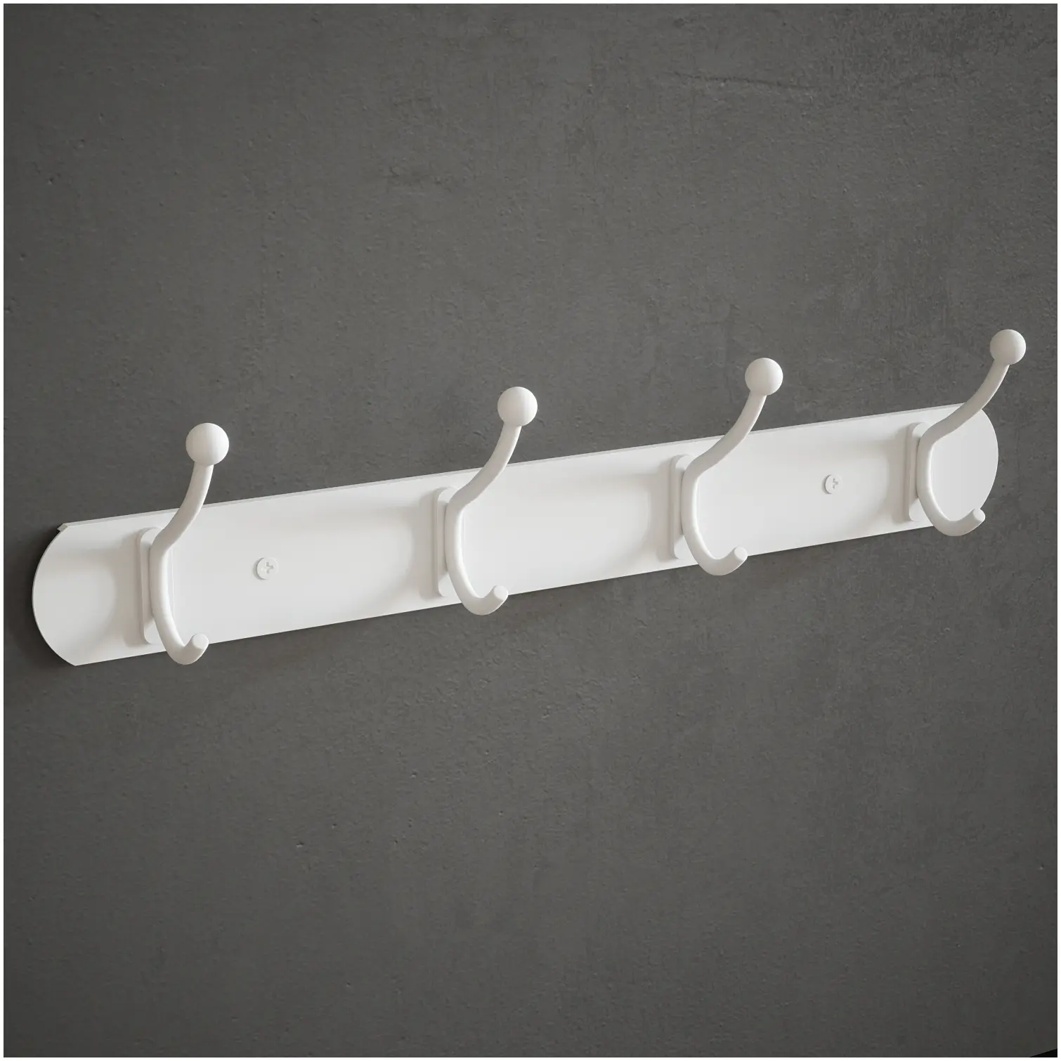 Rothley Hook Rail 4 Hook White