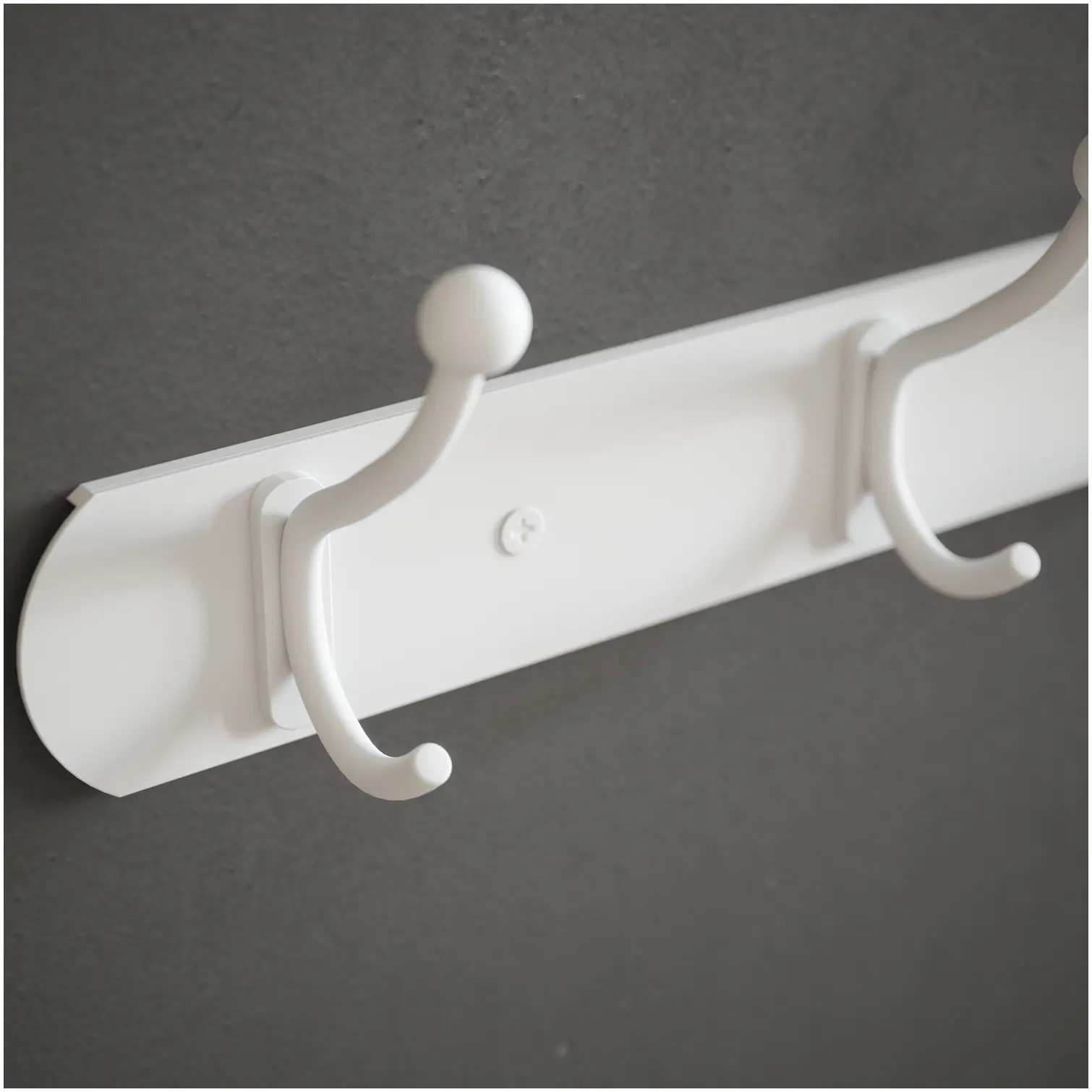 Rothley Hook Rail 4 Hook White