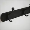 Rothley Hook Rail 4 Hook Black