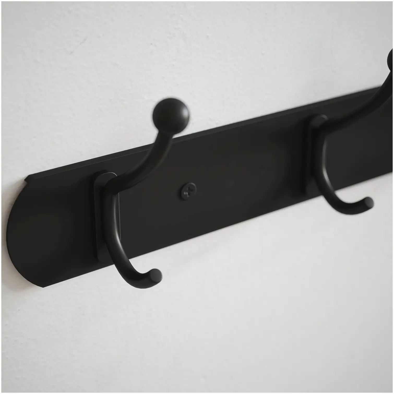 Rothley Hook Rail 4 Hook Black