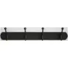Rothley Hook Rail 4 Hook Black