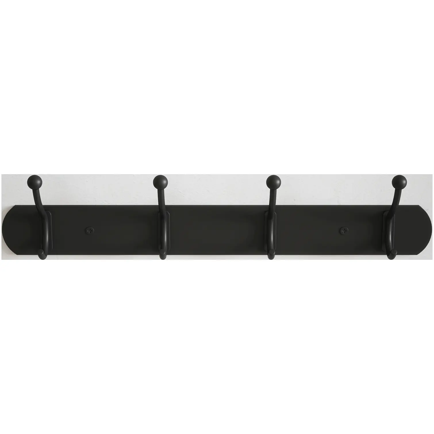 Rothley Hook Rail 4 Hook Black