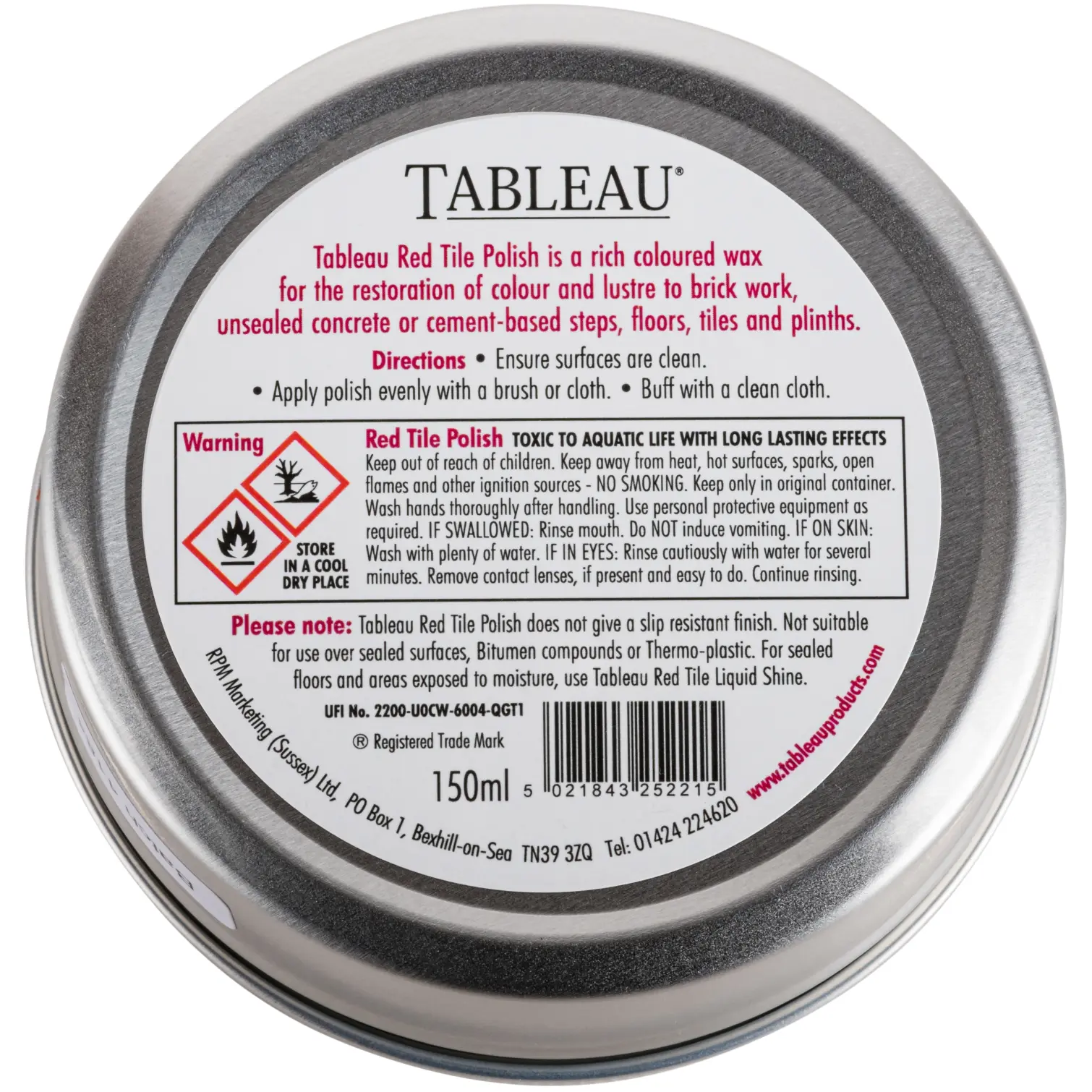 Tableau Red Tile Polish 150ml