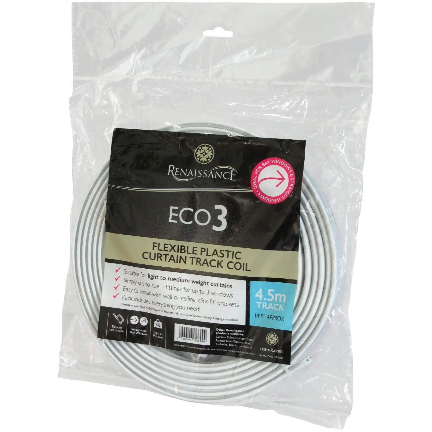 Renaissance Curtain Track Coil Kit (4.5m)