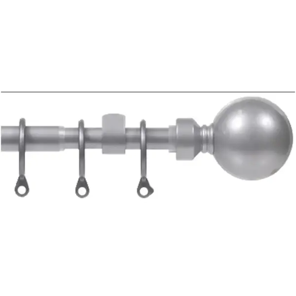 Renaissance Silver Extending Metal Pole 180-300cm