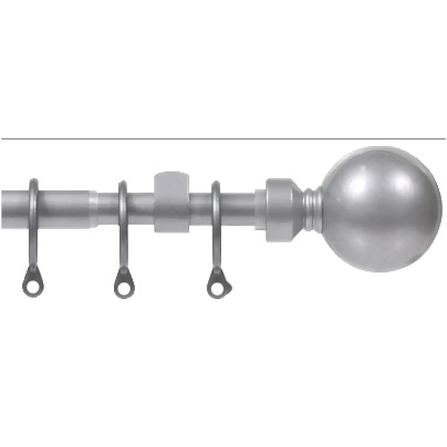 Renaissance Silver Extending Metal Pole 180-300cm
